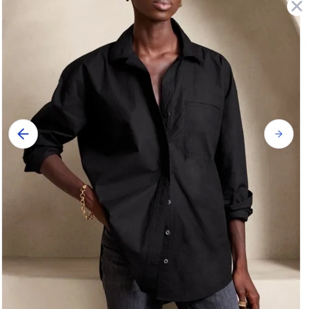 Black banana republic button down shirt